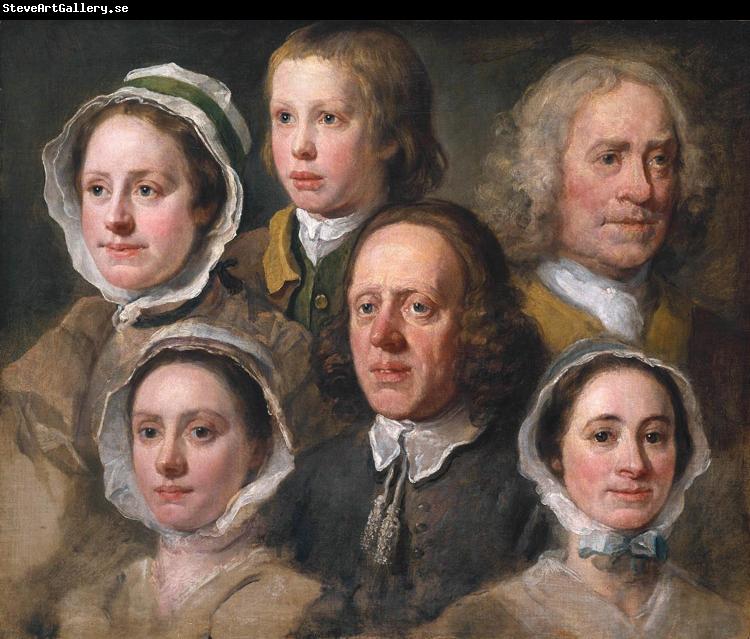 HOGARTH, William Heads of Six of Hogarth's Servants (mk08)